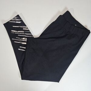 Livi Womens Athletic Leggings Size 18/20 Black Silver‎ Gym Workout Activewear